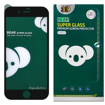 захисне скло bear 6d nano edge для apple iphone 7 plus/8 plus (чорний) 