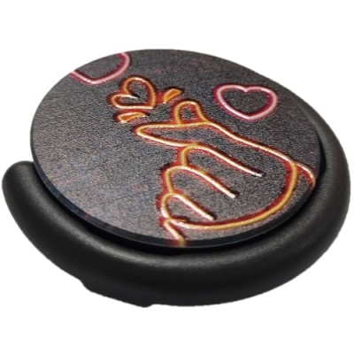 Купить тримач для телефона popsocket vs.3d print neon hand/heart онлайн