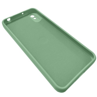 Купить силіконовий чохол soft silicone casevsmagnet ring для xiaomi redmi 9a - light green онлайн