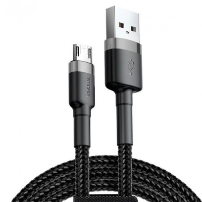 кабель baseus cafule usb - microusb 1.5a/2m (camklf-cg1) (black-grey) 