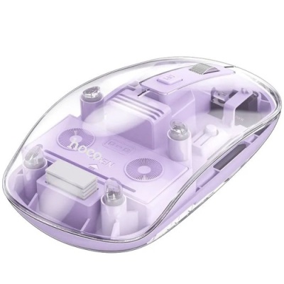 мишка бездротова hoco gm29 mysterious dual-mode (2.4g+ bluetooth) silent (фіолетовий) 