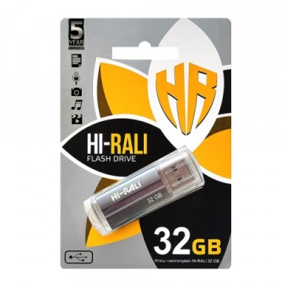 usb флеш-накопичувач hi-rali corsair 32gb (сірий) 
