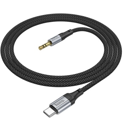 кабель aux hoco upa26 3.5mm(male) - type-c(male) 1m (чорний) 