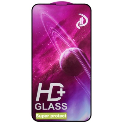 захисне скло glass full glue space для apple iphone 13/13 pro/14/16e/17e (чорний) 