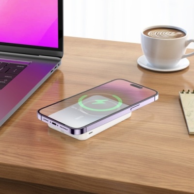 додаткова батарея power bank hoco j109 easy pd20w magsafe fast charging power bank 5000mah (білий) 