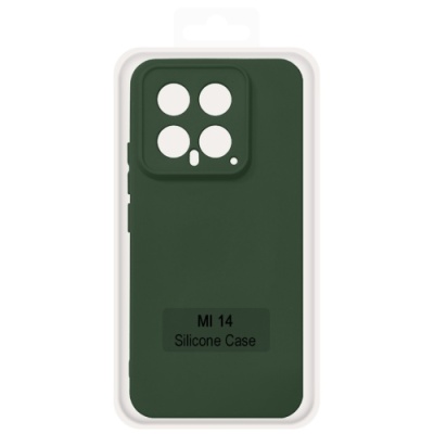 Купить чохол soft silicone case full для xiaomi 14 (dark green) онлайн