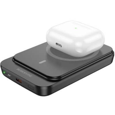 додаткова батарея power bank borofone bj63a with magsafe 15w+pd20w 10000 mah (чорний) 