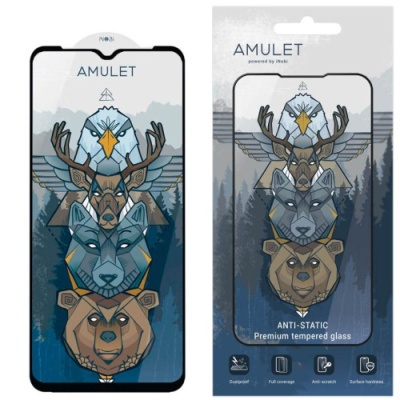 захисне скло amulet full glue hd antistatic для samsung a235 galaxy a23/a135 galaxy a13/a125 galaxy a12 (чорний)  