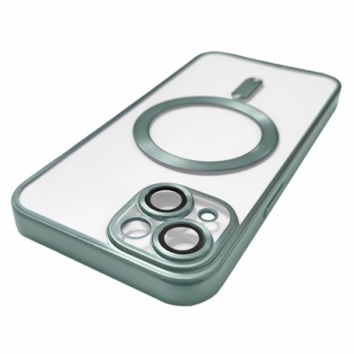 Купить чохол tpu metallic full camera with magsafe для apple iphone 15 (matte green) онлайн