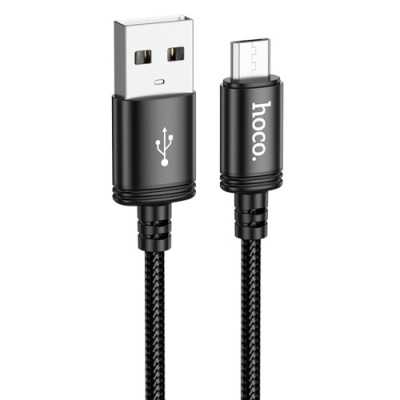 кабель hoco x89 wind usb - microusb 2.4a/1m (чорний) 