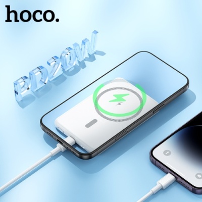 додаткова батарея power bank hoco j140a tony pd20w ultra-thin magnetic power bank 5000mah (білий) 