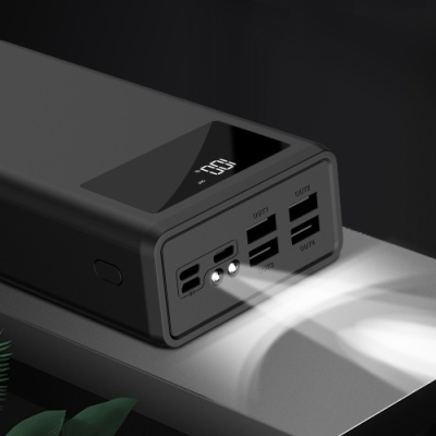 додаткова батарея power bank xo pr124 digital display 40000 mah (чорний) 