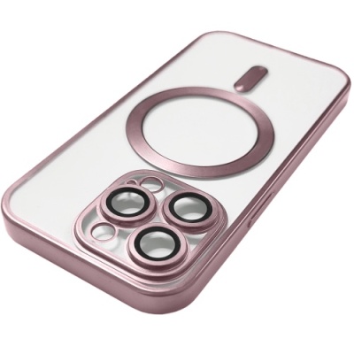 Купить чохол tpu metallic full camera with magsafe для apple iphone 13 pro (matte rose) онлайн