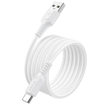 кабель borofone bx116 usb - type-c 3a/1м (бiлий) 
