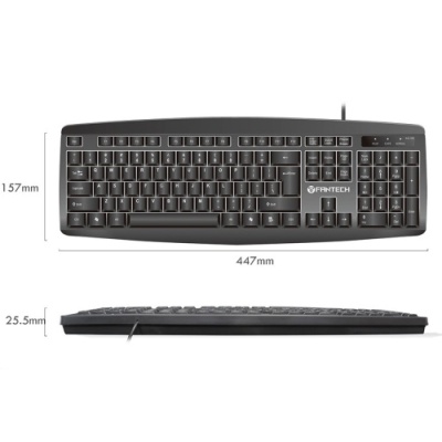 клавіатура провідна + миша fantech km100 (чорний) 