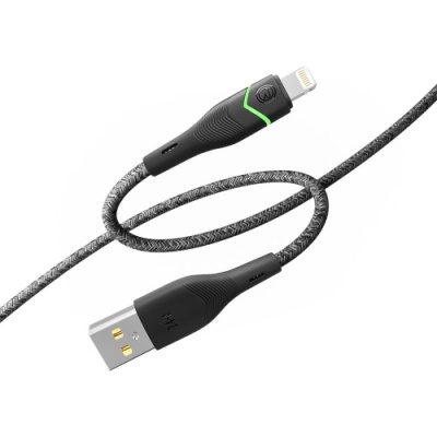 кабель ridea rc-rl15 rgb light usb - lightning 12w 1.2m (чорний) 
