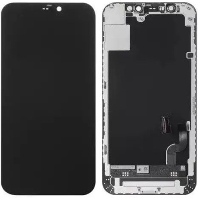 дисплей для apple iphone 12 mini, чорний, із сенсорним екраном, з рамкою (origina refurbished)
