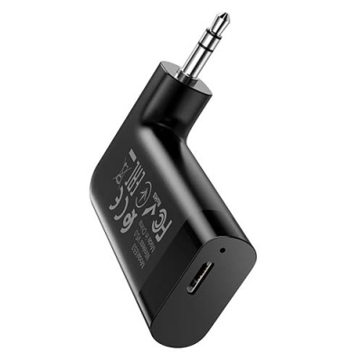 Bluetooth аудіо ресівер Hoco E53 (вбудований акумулятор) (Чорний)