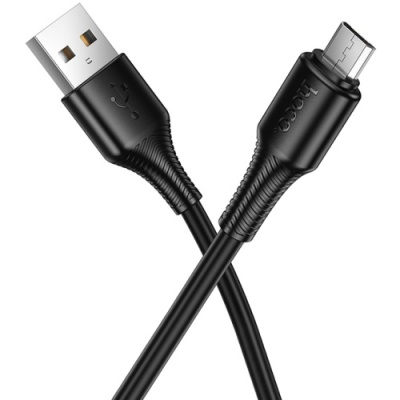 кабель hoco x120 usb - microusb 2.4a/1m (чорний) 
