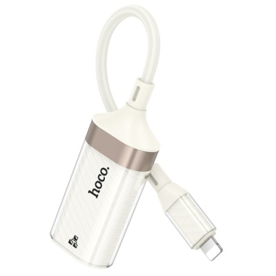 перехідник hoco ua41a lightning - rj45 (білий apricot) 
