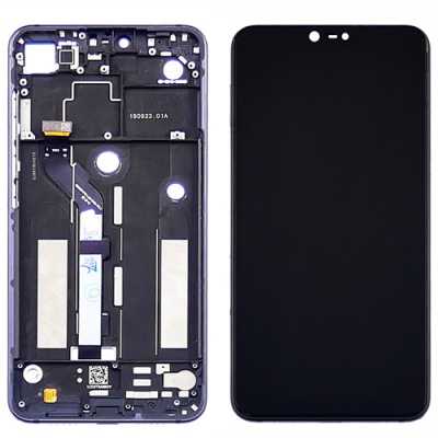 дисплей для xiaomi mi8 lite з чорним тачскріном і корпусною рамкою