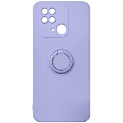 Купить силіконовий чохол soft silicone casevsmagnet ring для xiaomi redmi 10c - lavander онлайн