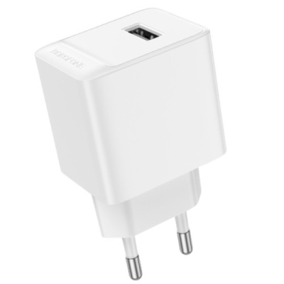 мережевий зарядний пристрій borofone bas11a 1usb/10.5w (білий) 