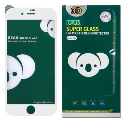 захисне скло bear 6d nano edge для apple iphone 7 plus/8 plus (білий) 