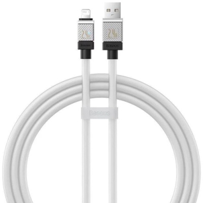кабель baseus coolplay series usb - lightning 20w/2.4a/1m (cakw000402) (white) 