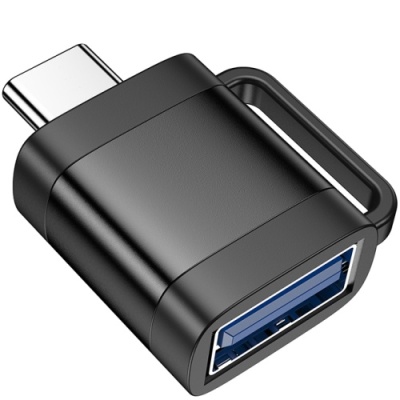 перехідник hoco ua31c type-c-usb (чорний) 