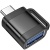 Перехідник Hoco UA31C Type-C-USB (Чорний) перехідник hoco ua31c type-c-usb (чорний)