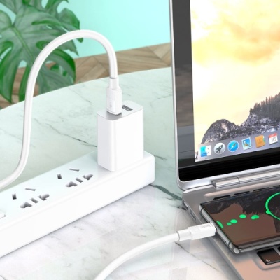 кабель hoco x84 solid usb - type-c 3a/1m (білий) 