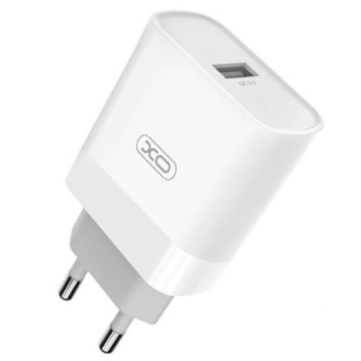 мережевий зарядний пристрій xo l63 1usb/15w/qc3.0 (бiлий) 