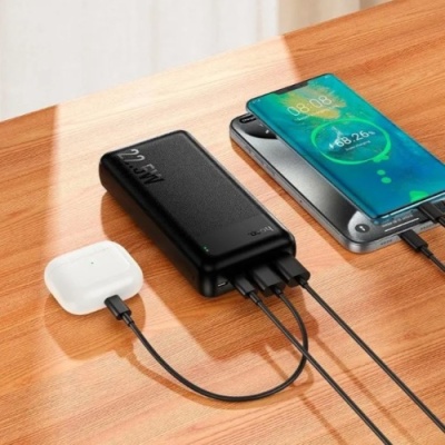 додаткова батарея power bank hoco j159a 22.5w+pd20w 20000mah (чорний) 