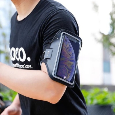 Купить чохол універсальний на руку hoco bag01 sports arm bag (чорний) онлайн