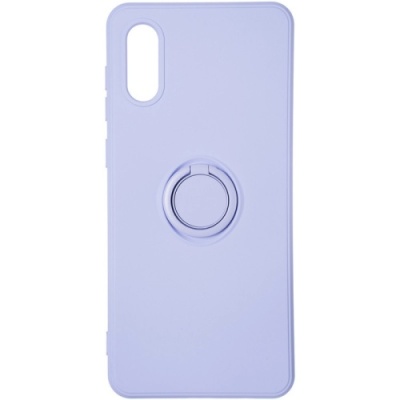 Купить силіконовий чохол soft silicone casevsmagnet ring для samsung a022 galaxy a02 - lavander онлайн