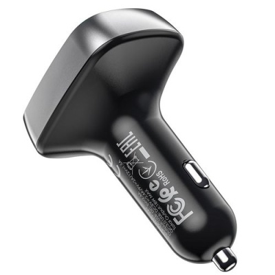 FM Модулятор Borofone BC32 Bluetooth Sunlight QC3.0 2USB/3A Black
