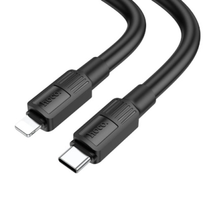 кабель hoco x84 solid (pd) type-c - lightning 20w 3a/1m (чорний) 