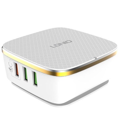 мережевий подовжувач ldnio a6704 qc3.0 6usb 35w (білий) 