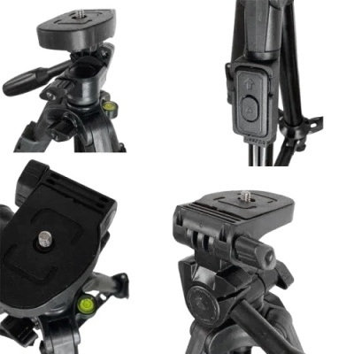 штатив neepho np-3160s (не знімний майданчик+тримач/bt-пульт/30-68,5см) (чорний) 