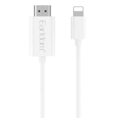 кабель hdmi earldom et-w33 lightning to hdmi 2м (білий) 