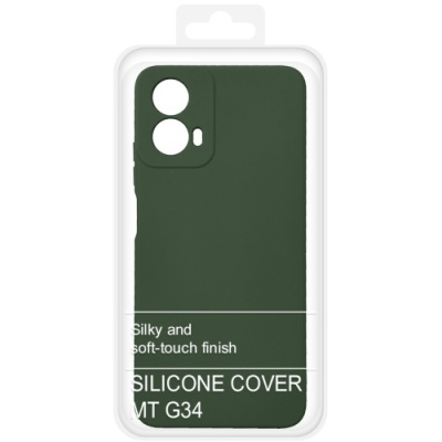 Купить силіконовий чохол soft silicone case для motorola g34 (темно-зелений) онлайн