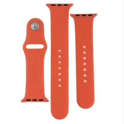 ремінець для apple watch band silicone two-piece 42/44/45/49 mm (49, papaya) 