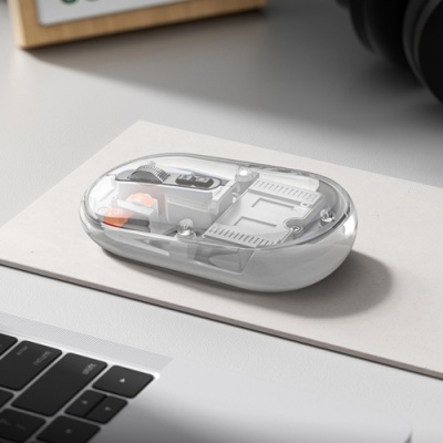 мишка бездротова hoco gm35 general dual-mode silent (battery version) (білий) 