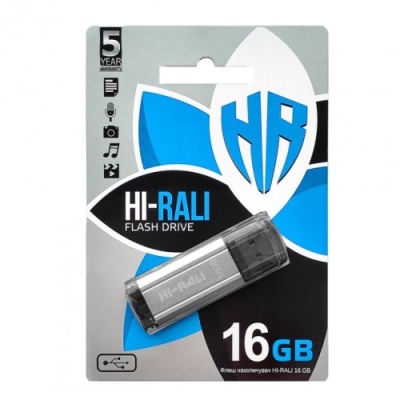usb флеш-накопичувач hi-rali stark 16gb (сталевий) 