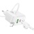 мережевий зарядний пристрій borofone bas44a 1usb/18w/qc3.0 + 1type-c/20w/pd + (type-c - lightning) (білий) 