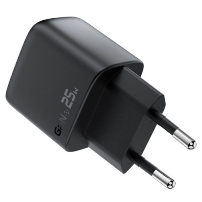 мережевий зарядний пристрій acefast a114 pd25w+qc 3.0 (1type-c/1usb/3a) (чорний) 