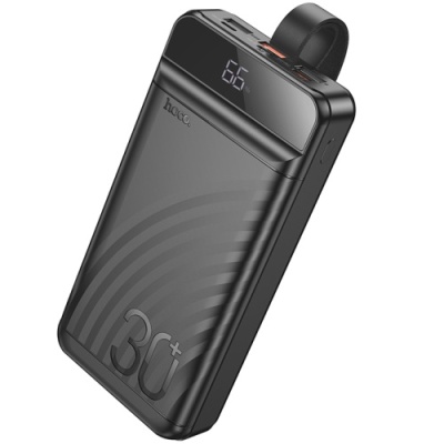 додаткова батарея power bank hoco j123b element pd20w+qc3.0 22.5w with digital display 30000 mah (чорний) 