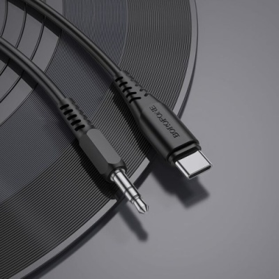 кабель aux borofone bl8 3.5mm(male) - type-c(male) 1m (чорний) 