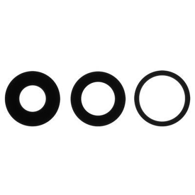 скло камери для apple iphone 13 pro, iphone 13 pro max, чорне, без рамки, комплект 3 шт.